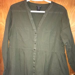 Torrid Peplum Button Down